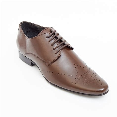 Mens Leather Formal Casual Shoes - 50543_Brown – Lucini Shoes