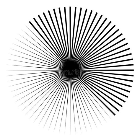 Radial Radiating Lines Stripes Abstract Circular Element Rays Beams