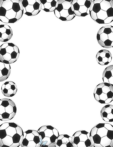 Soccer ball border clip art page border and vector graphics – Artofit