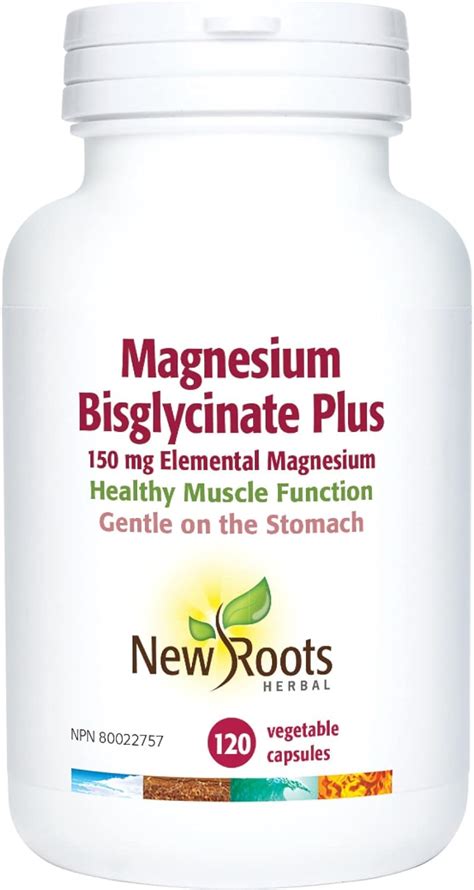 New Roots Herbal Bisglycinate de magnésium Plus 120 gélules 150 mg