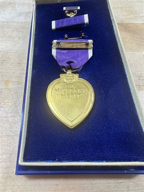 Vintage Ww2 Purple Heart Medal For Military Merit 4700634790