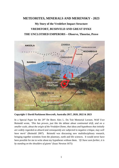 Pdf Meteorites Minerals And Merensky My Story Of The