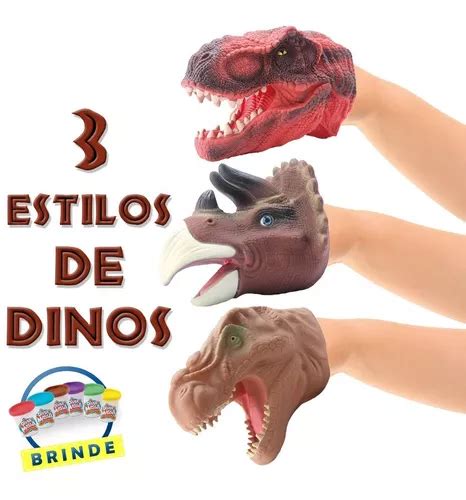 Brinquedo Fantoche De Mão Lindo Dinossauro Novidade Bee Toys