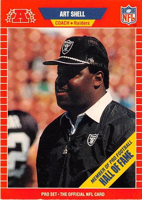 Art Shell Football Trading Card Los Angeles Raiders Hall Of Famer