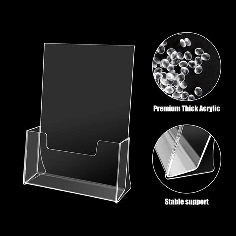 Qpey Paquete De Soportes Acr Licos Para Folletos De X Pulgadas