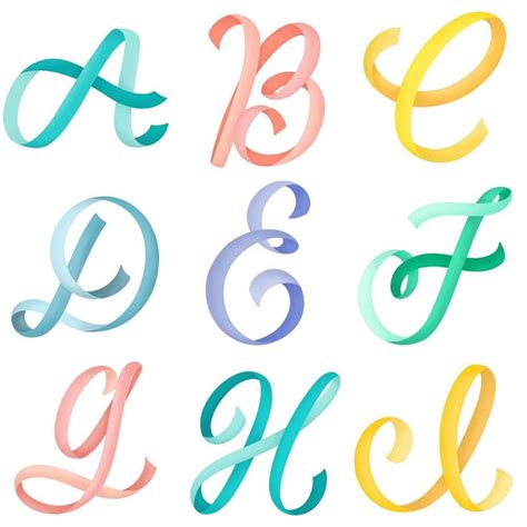 Colorful Lettering Alphabet Fonts