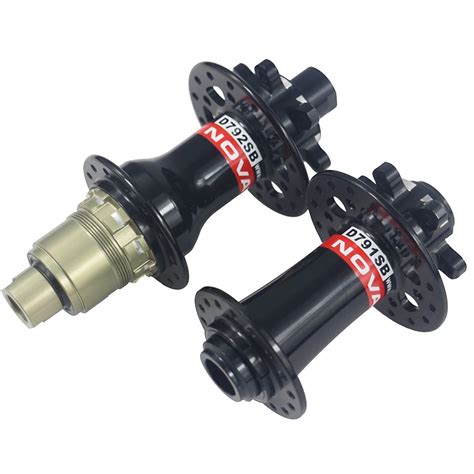 Novatec D791sb D792sb Mtb Disc Bicycle Hubs 24h 24h Black Front 24