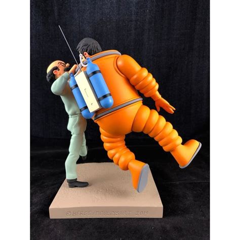 Tintin Statue Haddock Astronaut Resin Fariboles Xfueru