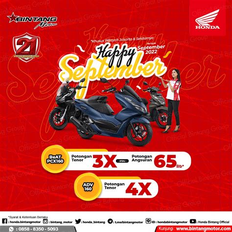 Happy September Bintang Motor Jakarta September Honda Bintang Motor