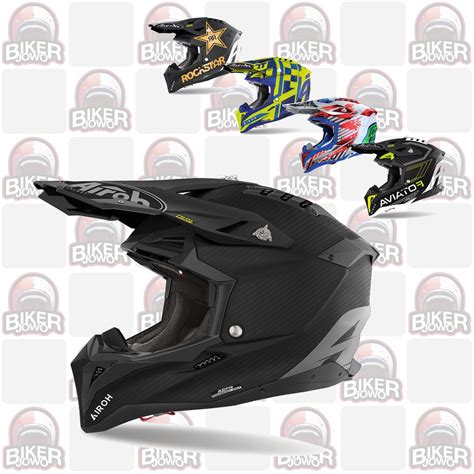 Jual Helm Cross Airoh Aviator Matt Black Rockstar Six Days Primal