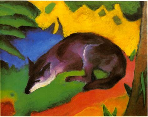 Famous Fox Art By Franz Marc 1913 Rfoxes