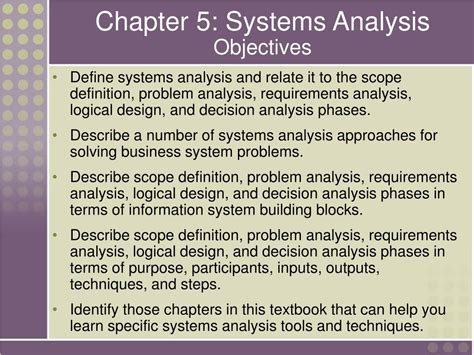 Ppt Chapter Systems Analysis Objectives Powerpoint Presentation