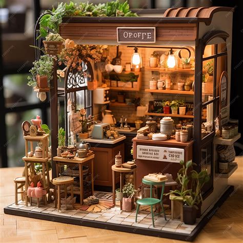 Premium Photo | Miniature toy coffee shop
