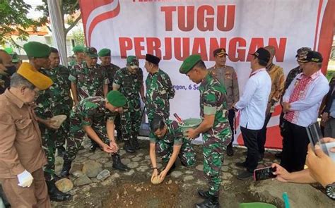 Danrem 071 Wijayakusuma Letakkan Batu Pertama Pembangunan Tugu