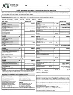 Fillable Online Degree Map Bachelor Of Science In Business