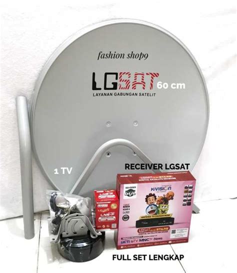 Parabola Mini Full Set 60 Cm Lgsat Abu Paket Receiver Lgsat Parabola