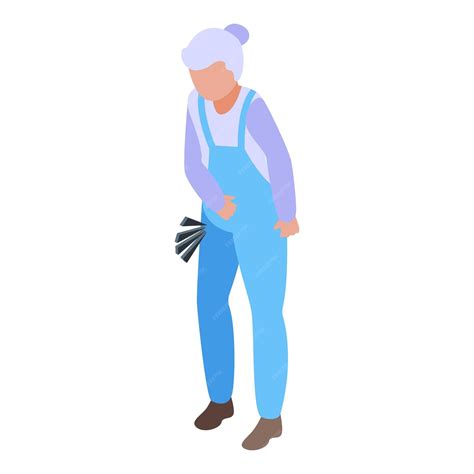 Premium Vector Old Woman Menopause Icon Isometric Vector Female