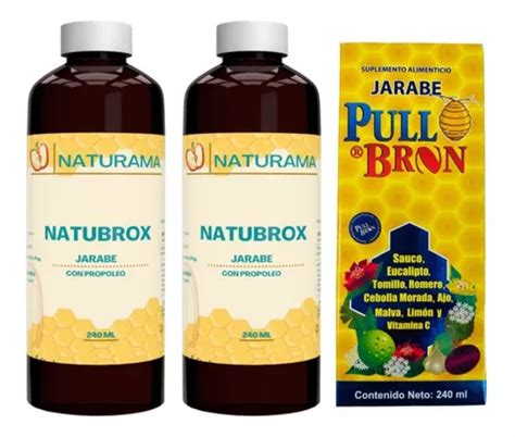 El Original Jarabe Pullbron Y Natubrox Adios Tos 3 Pzs Meses Sin