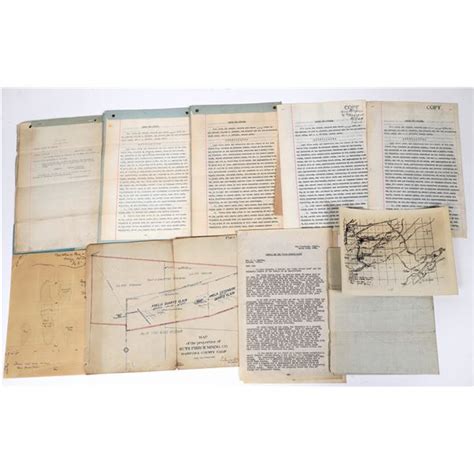 Mariposa County Mine Reports and Maps, 1900s-1930s [157902]