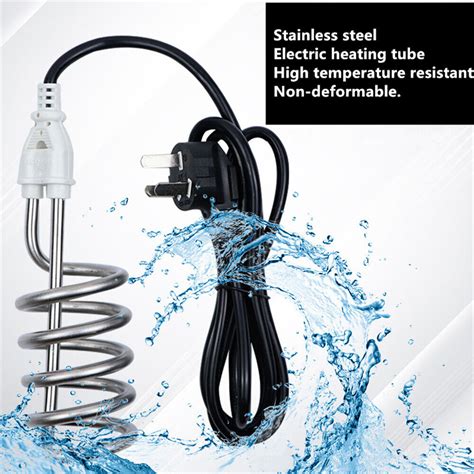 Pc W V Stainless Steel Electric Immersion Water Heater Heating