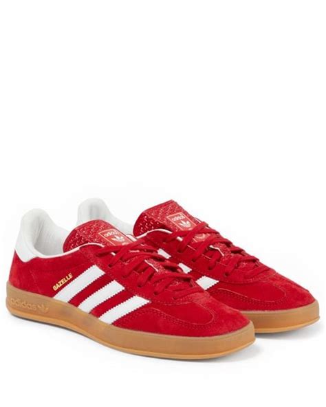 Adidas Gazelle Indoor Suede Sneakers In Red Lyst Uk