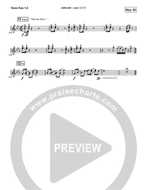 Jehovah Tenor Sax Sheet Music Pdf Elevation Worship Chris Brown