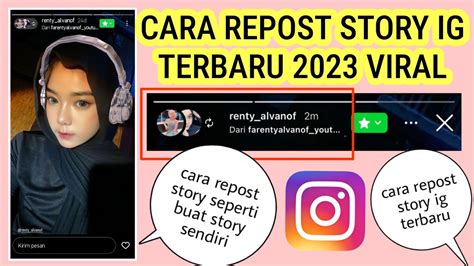 Cara Repost Story Instagram Terbaru Viral Tutorial Respost Ig