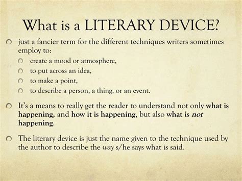 PPT - What is a LITERARY DEVICE? PowerPoint Presentation, free download ...