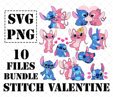 10 Stitch Valentine Svg Png Love Svg Valentines Svg Stitch Love Svg