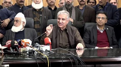 Live Shah Mahmood Qureshi Asad Umar And Fawad Chaudhry Important Press