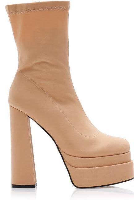 Botki w kolorze nude materiałowe zapinane na zamek Ceny i opinie Ceneo pl