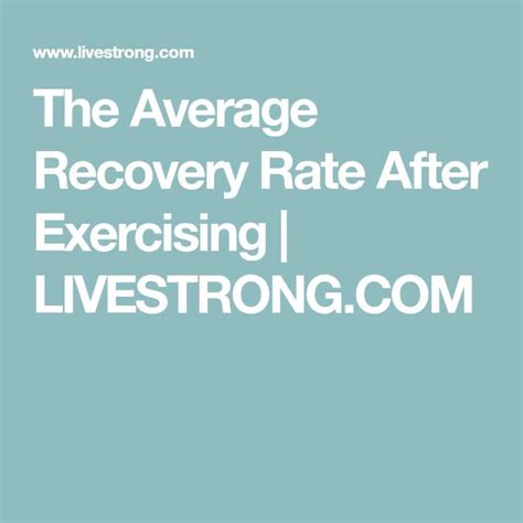 The Recovery Heart Rate Time After Cardio Exercise | Livestrong.com ...