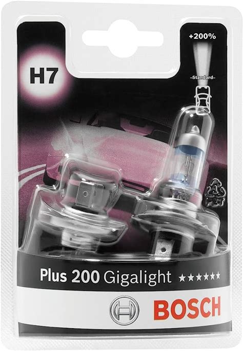 Bosch H7 477 Plus 200 Gigalight Headlight Bulbs 12 V 55 W PX26d 2