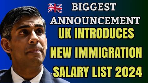 Important Biggest Announcement Uk Launches New Immigration Salary