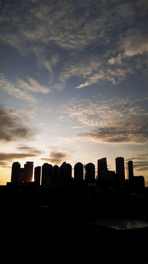 Aesthetic Sunset At Jakarta City Stock Image Image Of Cloud