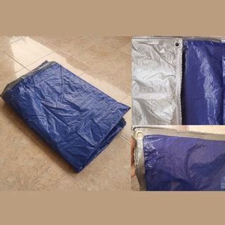 Jual Terpal 2x3 Meter A5 Cap Gajah Warna Biru Cokelat Plastik