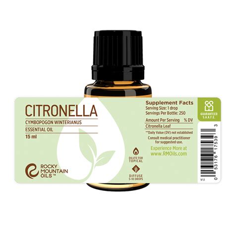 Citronella Essential Oil For Bug Bites Rocky Mountain Oils Cardamom