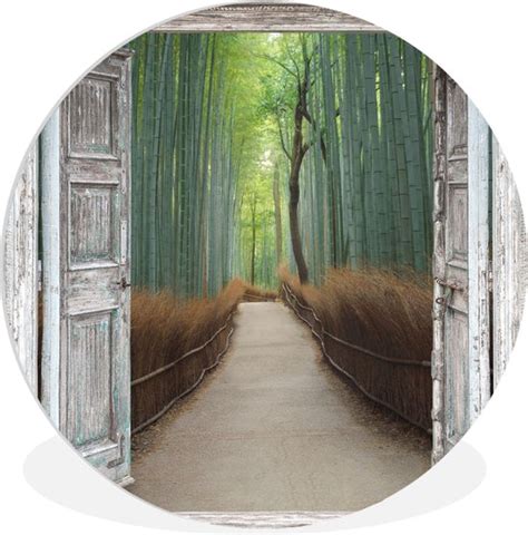 Wall Circle Wall Circle Indoor Bamboe Japon Transparent Forêt