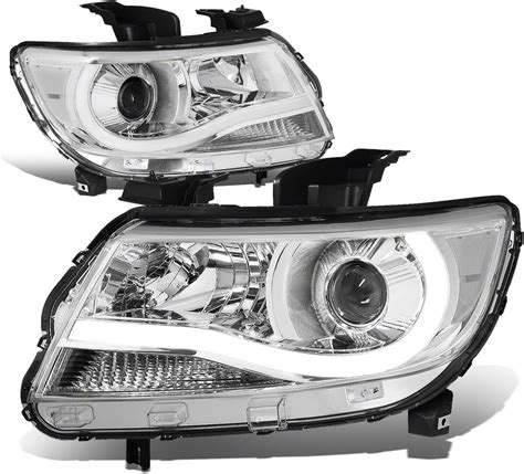 Colorado Led Drl Projector Headlights With Clear Corners Chrome