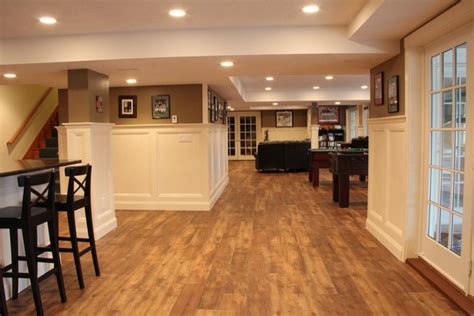 Rochester Luxury Vinyl Planks Traditional Basement Boston By