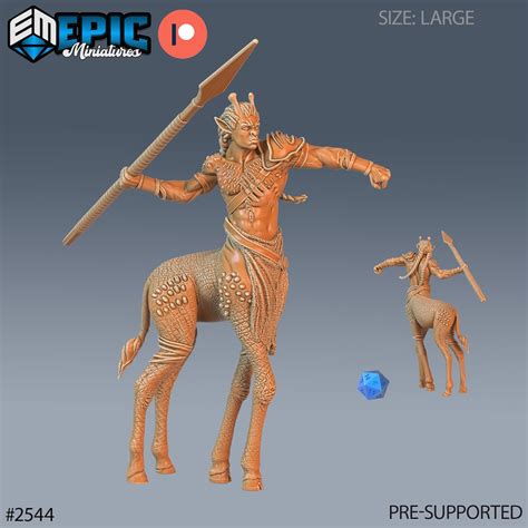 Giraffe Centaur With Spear Miniature Giraffe Centaur With Spear