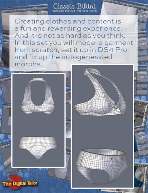 Classic Bikini Hexagon And DAZ Studio Pro Video Tutorial D Models For Daz Studio And Poser