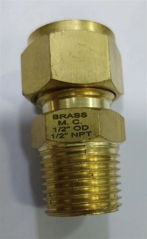 Brass Male Connector Npt Size Inch At Rs Piece In Mumbai