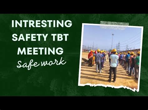 Safety Tool Box Meeting Tbt About S Safety At Ntpc Thermal Power