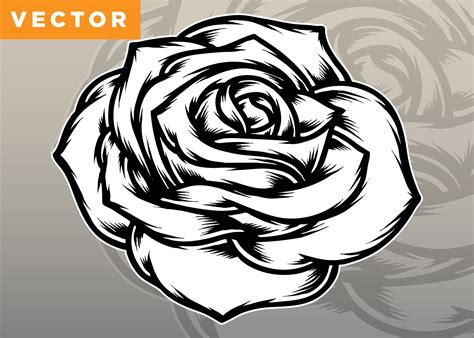 Black White Rose Flower Graphic by WODEXZ · Creative Fabrica