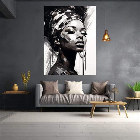 African Woman Abstract Artprintable Wall Art African Woman Wall Art