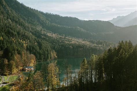 Alpsee at Sunset Photograph by Courtney Around the World - Fine Art America