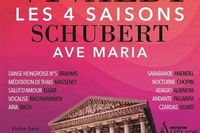 Concert Les 4 Saisons De Vivaldi Ave Maria et Célèbres Adagios à Paris