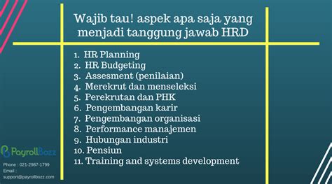 Aspek Aspek Yang Menjadi Tanggung Jawab HRD PayrollBozz Blog