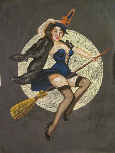 Its A Chalkboard Muralcle Witchy Pin Up Girl